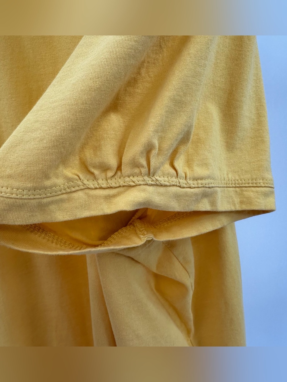 Woman Within Tee Womens 2X 26/28 Plus Yellow Gathered Scoop Neck Short Slv Top - Picture 3 of 11